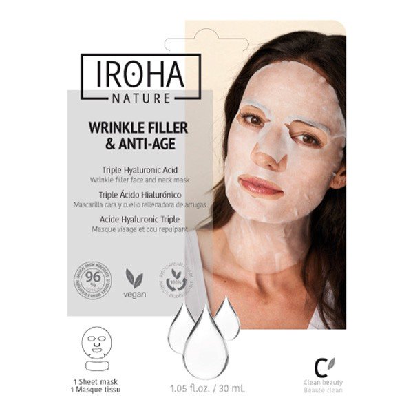 Masque Masque visage en tissu Anti-rides de Iroha en 1 PCS pour Femme
