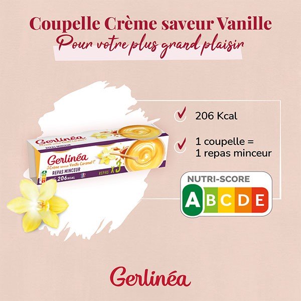Gerlinéa Mon Repas Minceur Complet Crème Saveur Vanille-Caramel