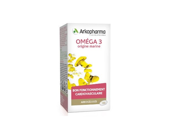 Arkopharma Arkogélules Omega 3 gelules Origine Marine 180 capsules