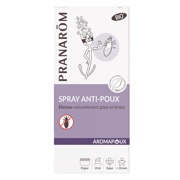 Pranarom Aromapoux Spray Anti Poux 30ml + Peigne